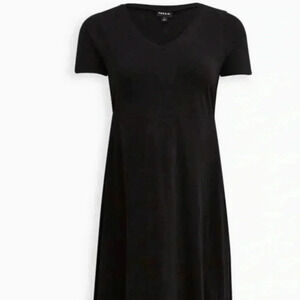 Torrid MIDI COTTON SLUB SIDE SLIT DRESS size large plus size 0, 10-12